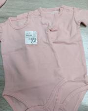 2 bodys Rose 50/56 neufs zeeman