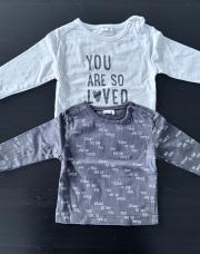 Lot de 2 t-shirt longue manche / 3 mois - 62 cm / You are So loved