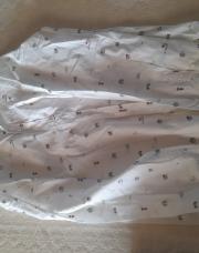 Chemise blanche avec motifs et nœud papillon bleu marine taille 158