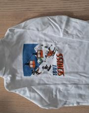 T-shirt longues manches col roulé blanc piste ski 5 ans 