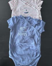 Lot de 2 body TAO / 6 mois - 68 cm / Bisous