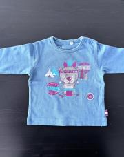 T-shirt longue manche TQF / 6 mois / Teddy blue