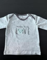 T-shirt longue manche TQF / 6 mois / Teddy love