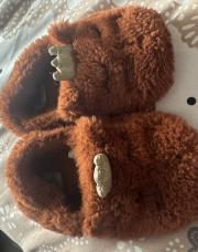 Chaussons chats fille marron/doré TAO - Pointure 30/31
