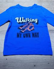 T-shirt longue manche TAO / 2 ans - 86 cm / Walking blue