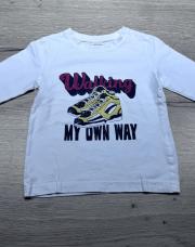 T-shirt longue manche TAO / 2 ans - 86 cm / Walking White