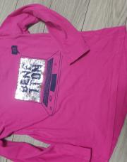 Tee shirt rose benetton