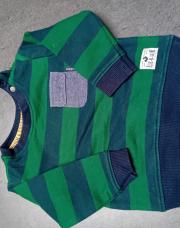 Pull noppies bleu et vert taille 2-4 mois 