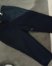 Pantalon bleu à bretelle taille 9 mois
