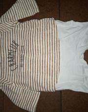 Pyjama tappe à l’étoile blanc et ligne moutardes 3mois 59cm