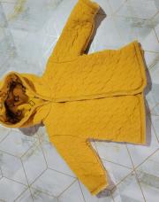 Manteau réversible moutarde ; T.68