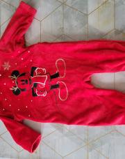 Pyjama chajud en velours ; Mickey Noël ; Disney baby ; T.68