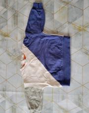 Sweat vert beige bleu ; Hema ; T.68