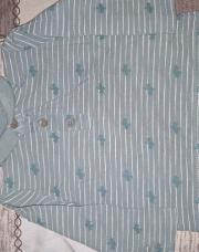 Petit polo longue manche kaki 18mois