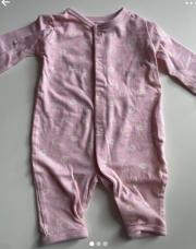 Pyjama Fleuri rose - 1/3 mois