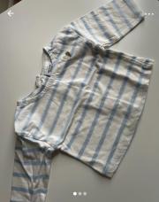 Blouse lignée bleu & blanc TAO - 3/6 mois 