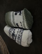 2 paires de chaussette vertes et blanches 