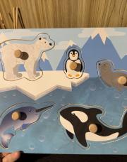 Puzzle animaux en bois 