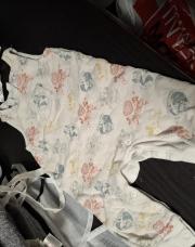 Salopette beige Mickey 6/9mois 