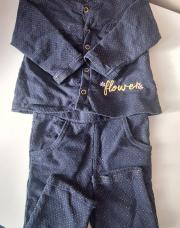 Ensemble bleu fleur 6m