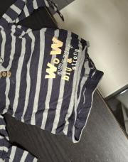 T-shirt bleu /gris wow amazone 9moos