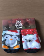 Lot de 2 chaussettes Noël , NEUVE, 56-58 cm, taille 0-6 mois