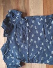T shirt bleu éléphant jbc 74cm