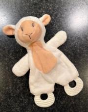 Doudou avec papier froissé et anneau de dentition 