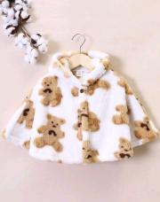 Poncho plaid ours, 2-3 ans , neuf , idéal pour les sièges auto 