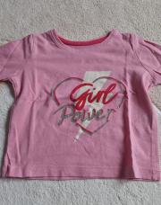 Blouse rose vif girl power 92cm