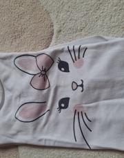 Blouse blanche lapin 24mois