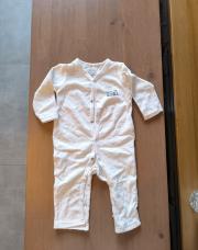 Grenouillère velours NEUF , blanc , 6 mois 