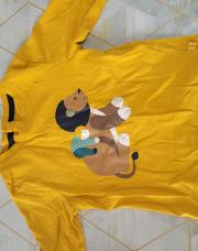T-shirt manche longue moutarde lion ; Obaïbi ; T.68