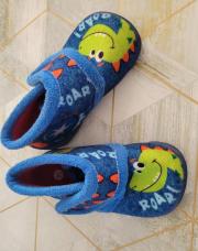Pantoufles bleu dinosaures T.20 Michu