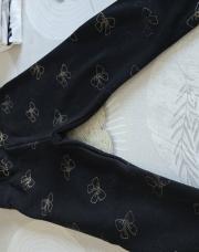 Leggins noir à nœud 98 cm