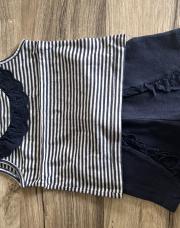 Ensemble 2 pièces short et top marin 