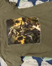 T-shirt kaki Dino - T. 5/6 ans