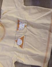 T-shirt jaune chat/chien 6M 