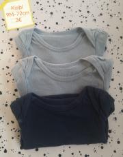 Lot 3 bodys bleu kiabi 9m