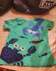 T-shirt 4 ans vert crabe