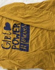 T-shirt fille manches longues moutarde « Girl power » Inextenso 10 ans 131-143cm