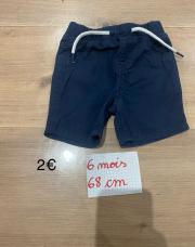 Short bleu 6 mois 