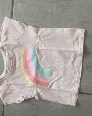 T shirt rose arc en ciel 18mois