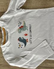T shirt longue manche blanc 12 mois 
