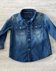 Chemise en jeans 12/18 mois 