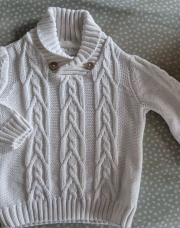 Pull blanc coton 6mois orchestra