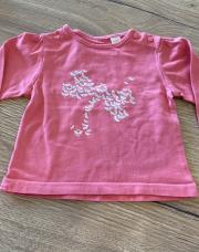 T-shirt longues manches rose Obaïbi taille 6 mois 