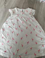 Robe blanche avec flamand rose taille 68cm 