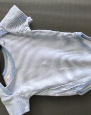 Body manches courtes rayures blanc bleu 62cm