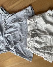 Ensemble short et t-shirt bleu C&a 3-6 mois 